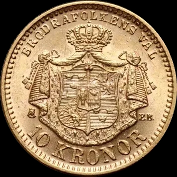 10 Koron Szwedzkich Oskar II - image 2