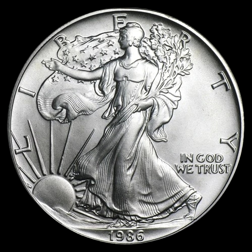 Amerykański Orzeł 1 uncja srebra 1986 - image 1