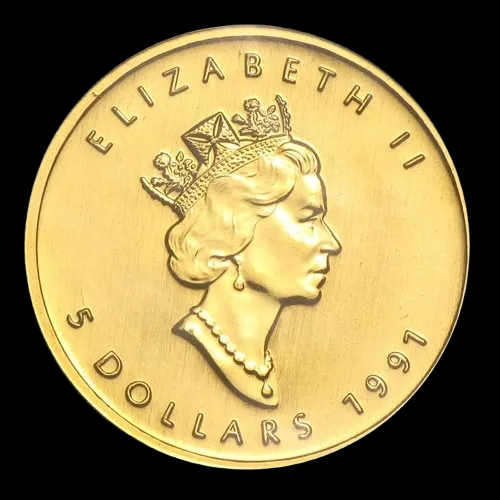Kanadyjski Liść Klonowy 1/10 uncji złota 1991 - image 2