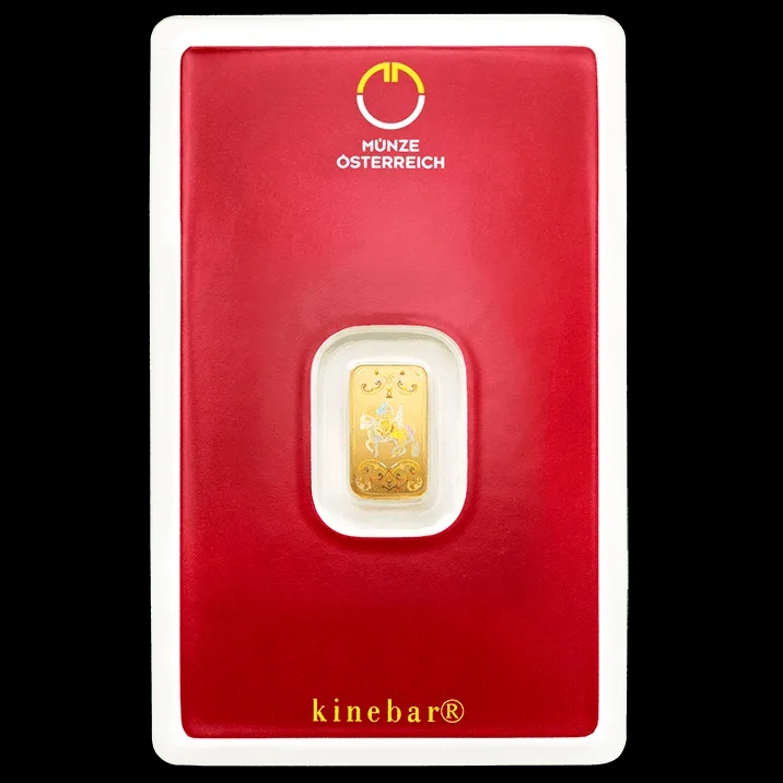 Sztabka 1g złota Kinebar Austrian Mint - image 1