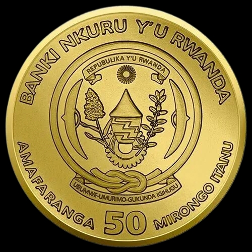 Rwanda Lunar Rok Królika Black Rabbit 1 uncja srebra 2023 - image 2