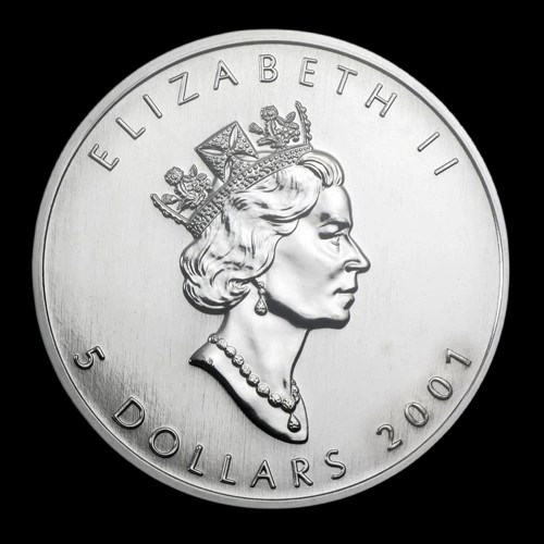 Kanadyjski Liść Klonowy 1 uncja srebra 2001 - image 2