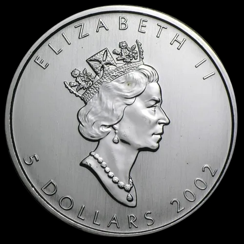 Kanadyjski Liść Klonowy 1 uncja srebra 2002 - image 2