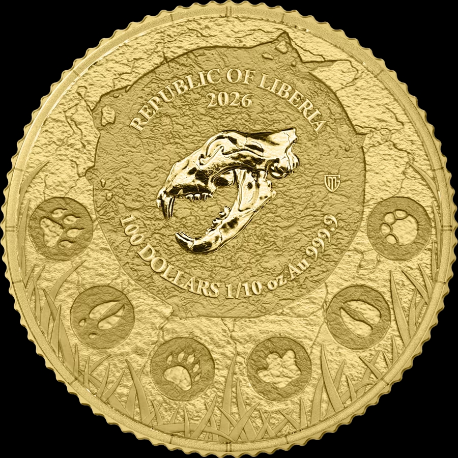 Megafauna Cave Lion 1/10 uncji złota 2026 - image 2