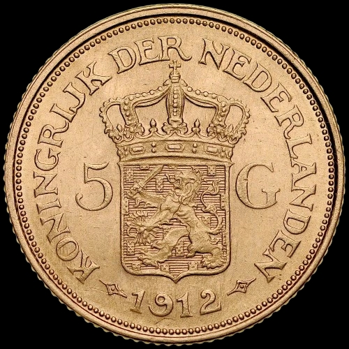 5 Holenderskich Guldenów Wilhelmina 3,02g złota - image 2