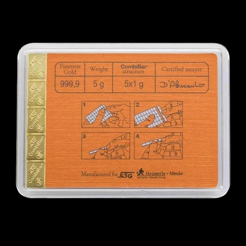 Sztabka Combibar 5x1g złota Valcambi - image 2