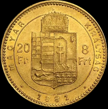 Złote 8 Forintów 20 Franków - image 2