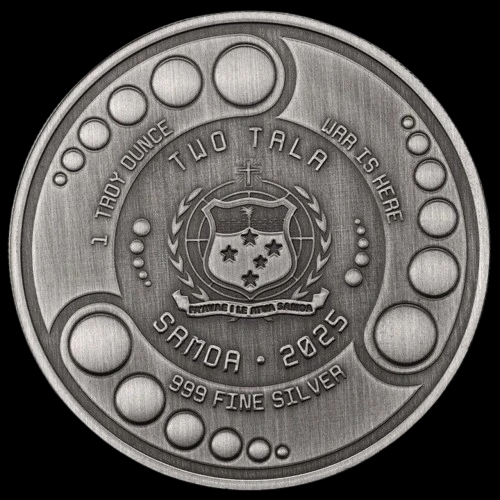 Samoa: Alien 1 uncja Srebra 2025 Antiqued - image 2