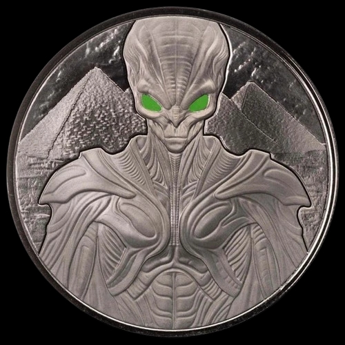 Samoa: Alien 1 uncja Srebra 2025 Rhodium - image 1