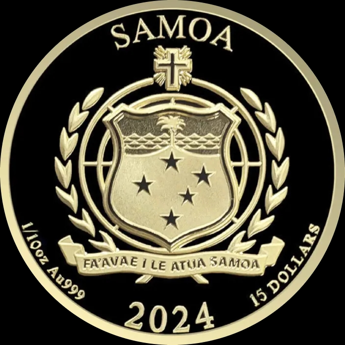 Samoa Golden Eagle 1/10 uncji Złota 2024 - image 2