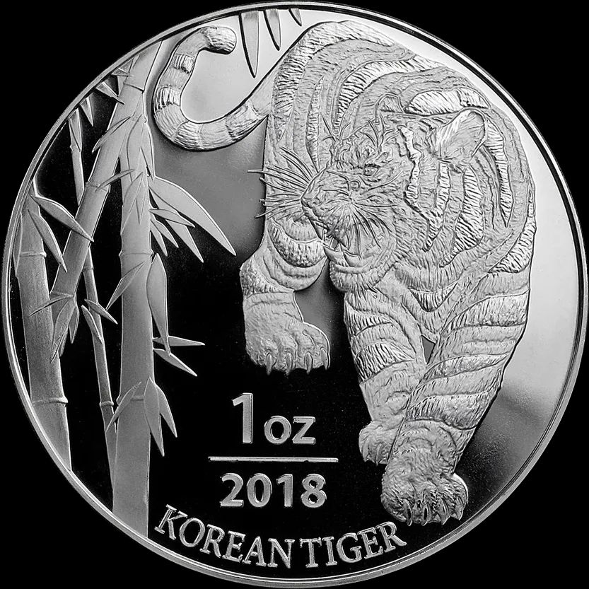 Korean Tiger 1 uncja Srebra 2018 - image 1