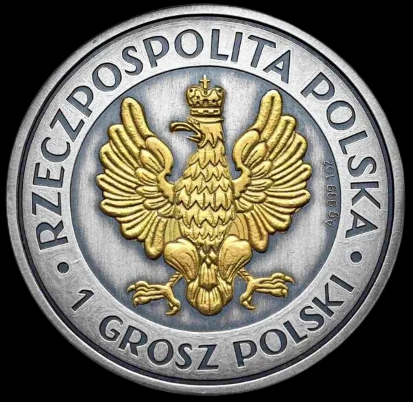 Królowa Jadwiga 1 uncja Srebra Antique Gold 2023 - image 2