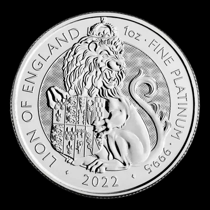 The Royal Tudor Beasts: Lion of England 1 uncja platyny 2022 - image 1