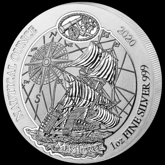 Rwanda: Nautical Ounce Mayflower 1 uncja srebra 2020 - image 1