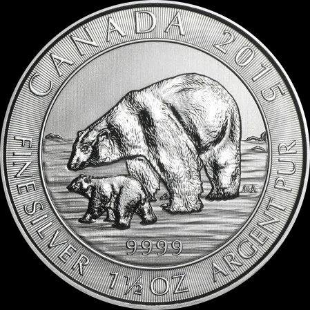 Niedźwiedź Polarny 1,5 uncji Srebra 2015 - image 1