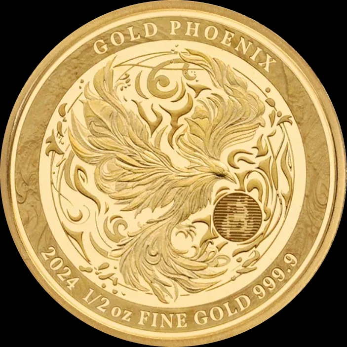 Phoenix 1/2 uncji Złota 2024 Prooflike - image 1
