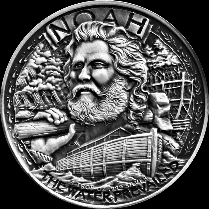 Noah's Ark 1 uncja Srebra 2022 Antiqued - image 1