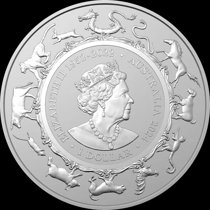 Lunar RAM Rok Smoka 1 uncja srebra 2024 - image 2