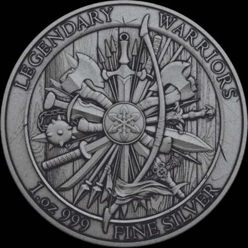 Legendary Warriors Sitting Bull Antique Color 1 uncja srebra - image 2