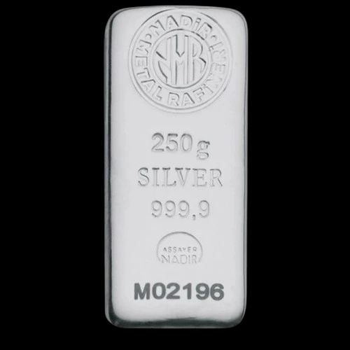 Sztabka 250g srebra Nadir Metal Rafineri - image 1