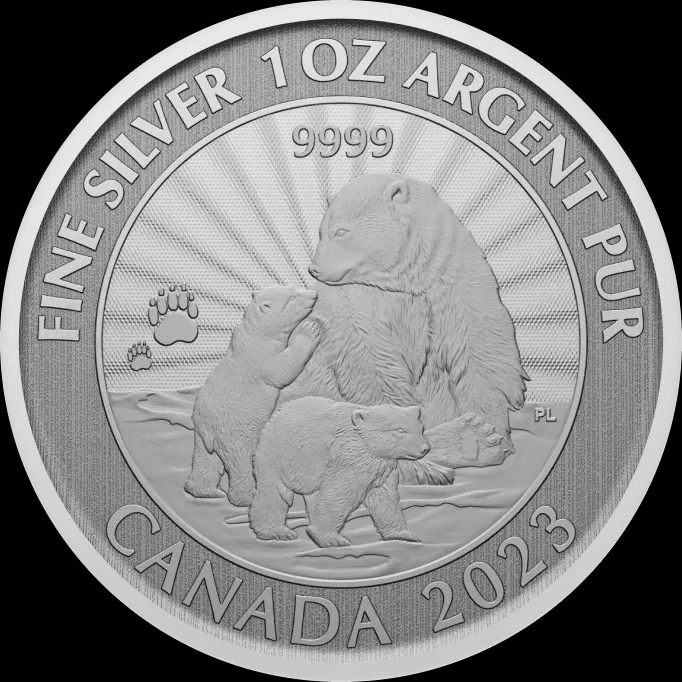Canada The Majestic Polar Bear 1 uncja Srebra 2023 - image 1