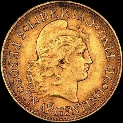 Złota Moneta Argentyna 5 Pesos - image 1