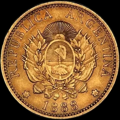 Złota Moneta Argentyna 5 Pesos - image 2