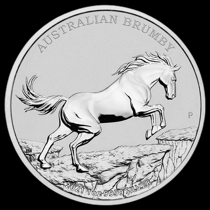 Australijski Koń Brumby 1 uncja srebra 2021 - image 1
