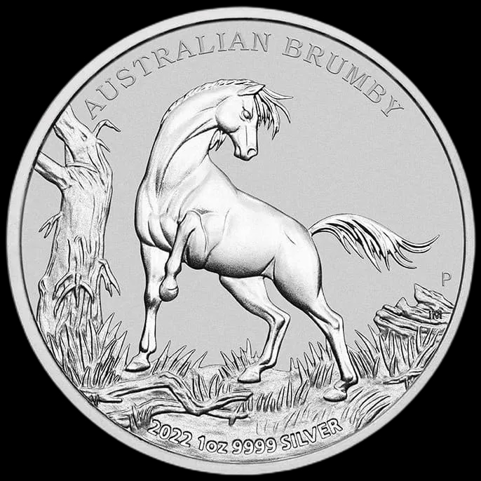 Australijski Koń Brumby 1 uncja srebra 2022 - image 1