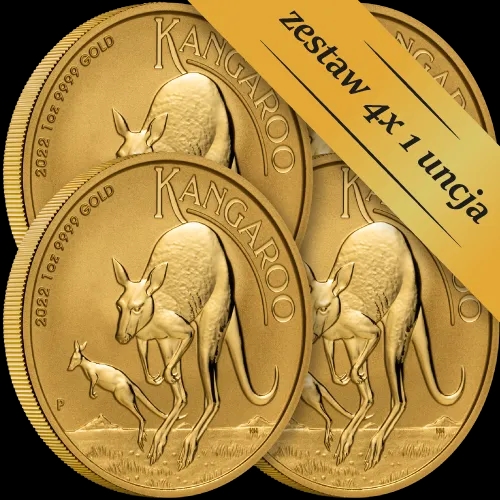 Australijski Kangur zestaw 4 uncji złota 2022 - image 2