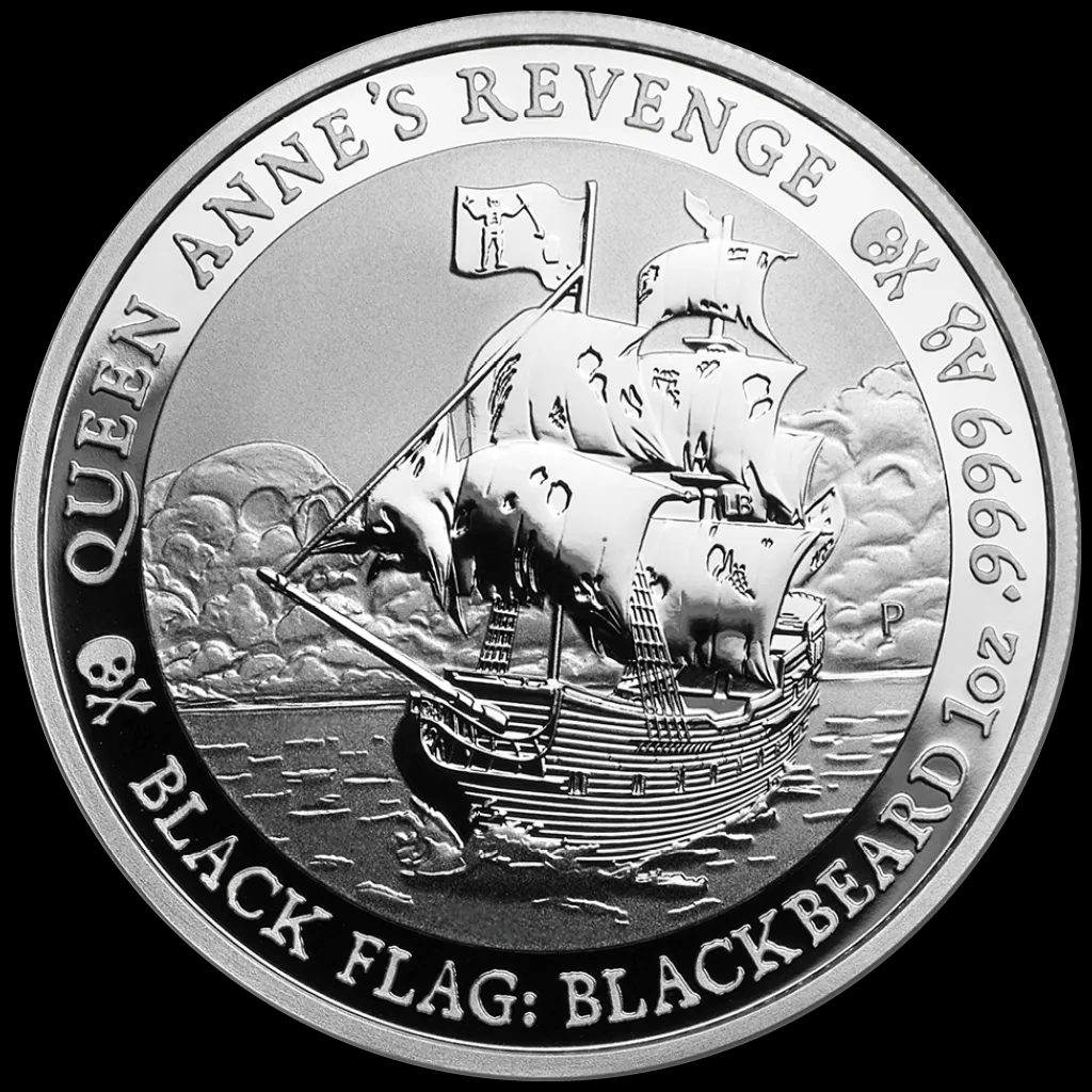Black Flag Queen Anne's Revenge 1 uncja Srebra 2019 - image 1