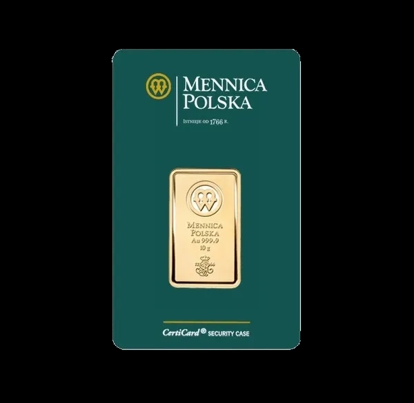 Sztabka 10g złota Mennica Polska - image 1