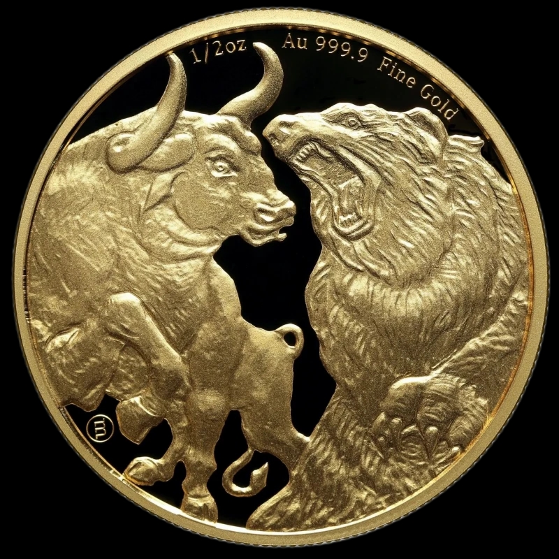 Czad: Bull and Bear 1/2 uncji złota 2023 - image 1