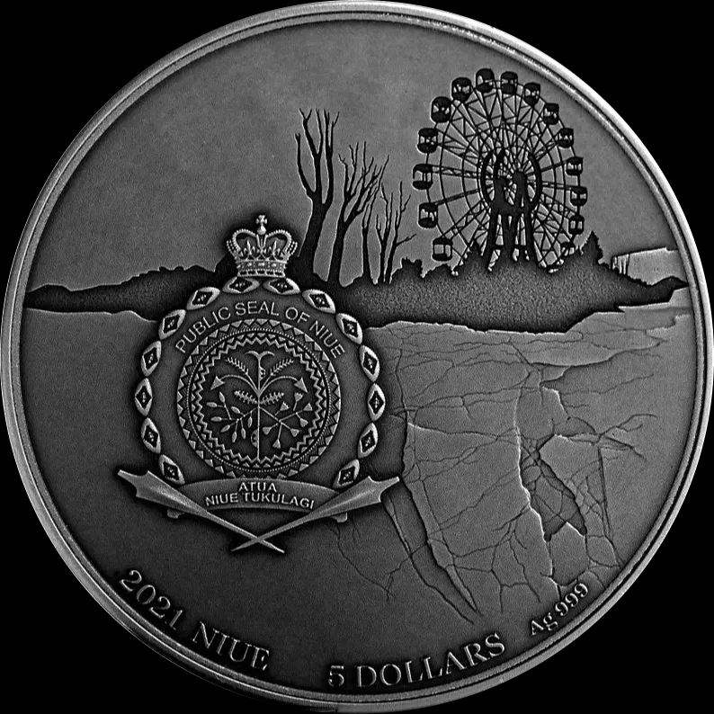 Ludzkie Tragedie - Czarnobyl 2 uncje Srebra 2021 High Relief - image 2