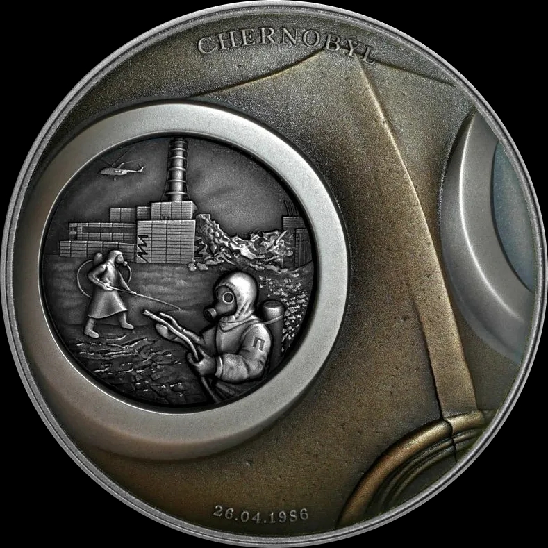 Ludzkie Tragedie - Czarnobyl 2 uncje Srebra 2021 High Relief - image 1