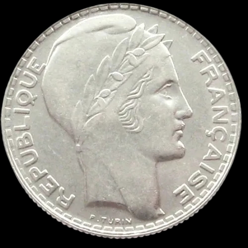 Srebrna Moneta 10 Franków Francuskich 1929-1939 - image 2
