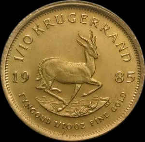 Krugerrand 1/10 uncji złota 1985 - image 1