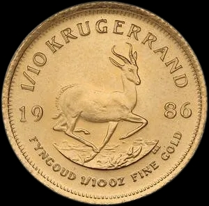 Krugerrand 1/10 uncji złota 1986 - image 1