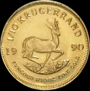 Krugerrand 1/10 uncji złota 1990 - image 1