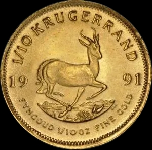 Krugerrand 1/10 uncji złota 1991 - image 1