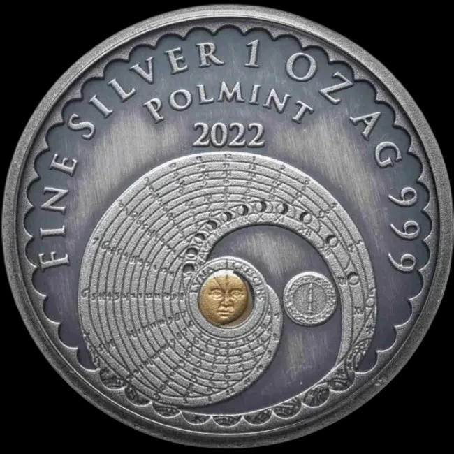 Luna Antique Gold 1 uncja srebra 2022 - image 2