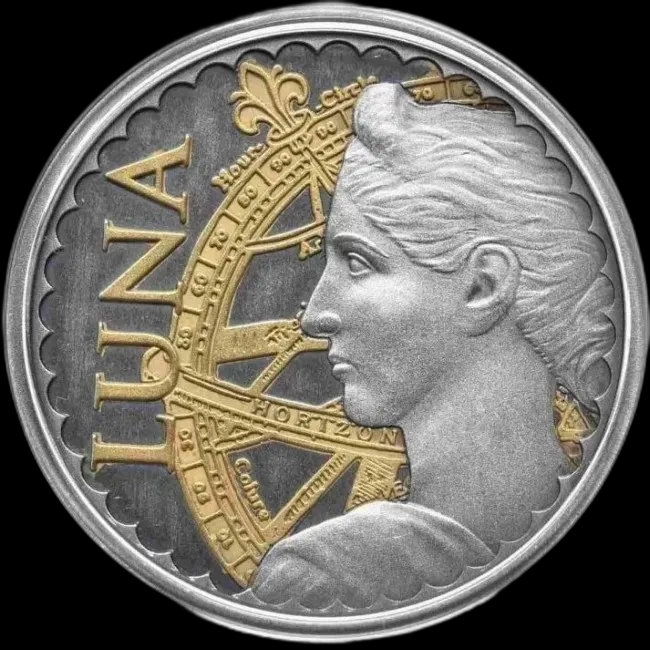 Luna Antique Gold 1 uncja srebra 2022 - image 1