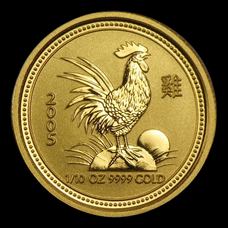 Lunar I Rok Koguta 1/10 uncji złota 2005 - image 1