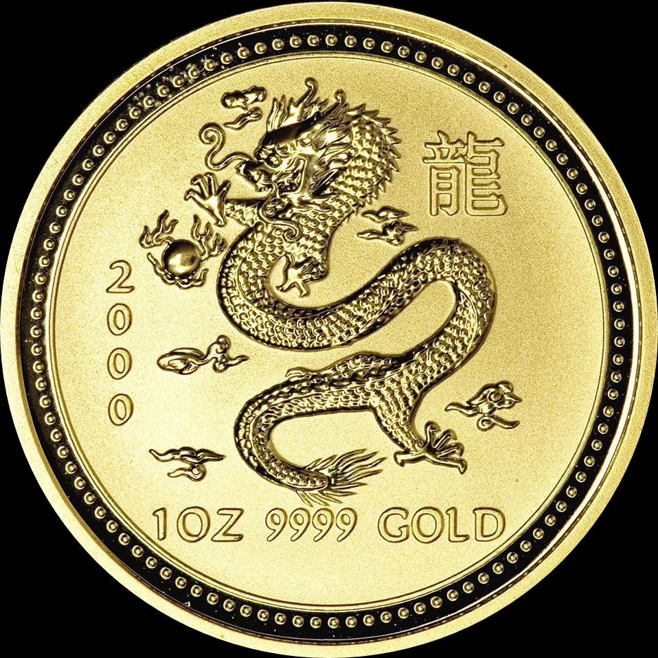 Lunar I Rok Smoka 1 uncja Złota 2000 - image 1