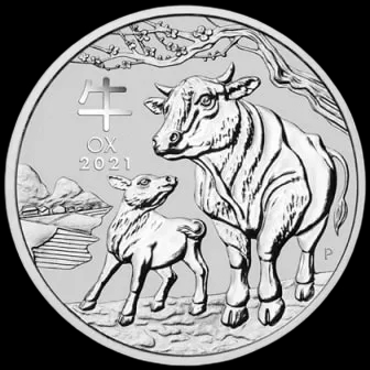 Lunar III Rok Wołu 1 uncja srebra 2021 - image 1