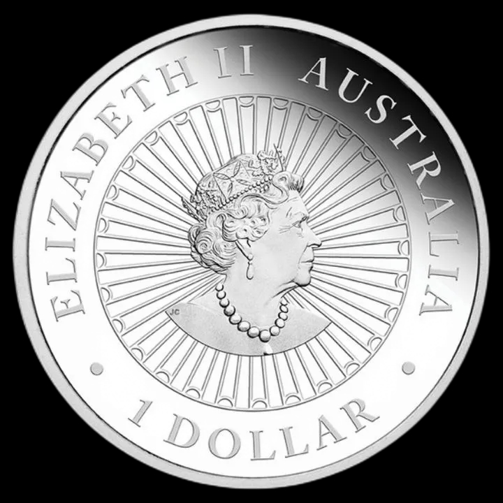 Lunar Rok Królika 1 uncja srebra 2023 Proof Opal - image 2