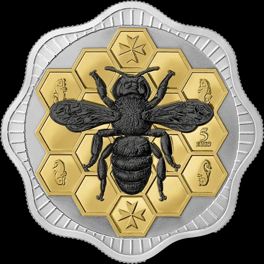 Malta Maltese Bee Pszczoła 1 uncja srebra 2024 - image 1