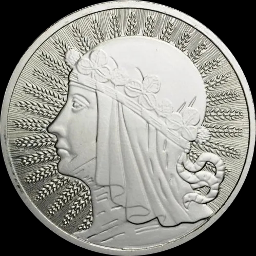 Jadwiga Głowa Kobiety 1 uncja Srebra - image 1