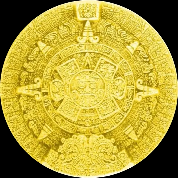 Aztec Sun Stone Stacker 1000g srebra Gilded - image 1