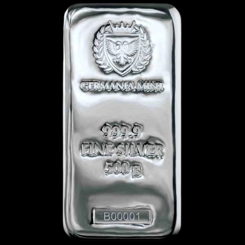 Sztabka 500g srebra Germania Mint - image 1
